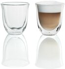 Delonghi Cappuccino 2er Doppelwandiges Thermoglas