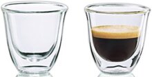 Delonghi Espresso 2er Doppelwandiges Thermoglas