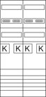 Hager ZK3ET24 Komplettfeld 4ZP,BKE-I,2-feldig