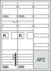 Hager ZB33SET25LK KS 2Z/BKE-I/APZ/VT5,3-feld.