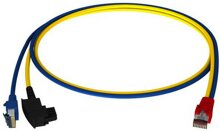 Homeway Y-Patchkabel LAN/TAE bl/ge 0,5m