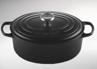 Le Creuset Signature Brter oval 35 cm Schwarz